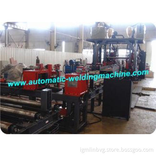 H Bam Horizontal Welding Machine with Lincoln Welder, Autom